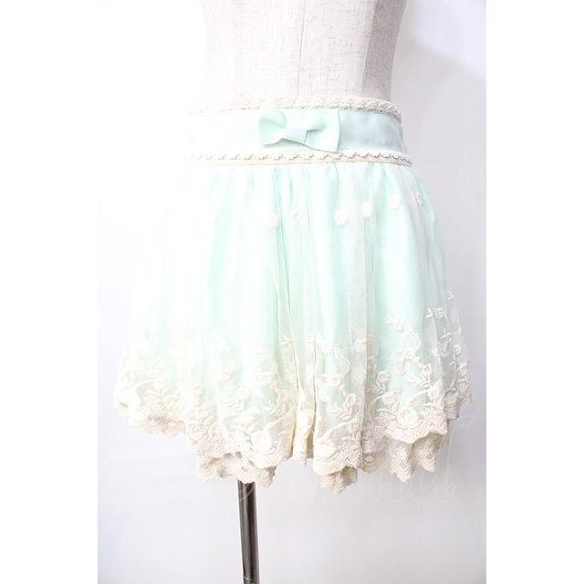 00s Liz Lisa ベージュ チュール レース スカパン キュロット 姫系