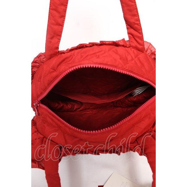 PINK HOUSE / Teddyシルエットフリルバッグ 赤 Y-25-12-18-013-LO-BG