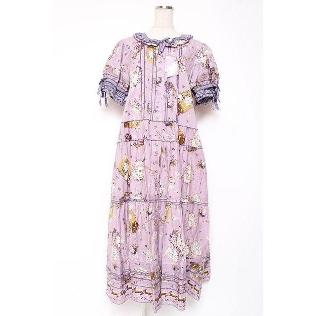 PINK HOUSE / フィフティバイオレッツプリントワンピース F ラベンダー