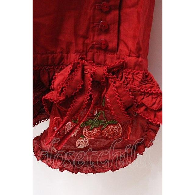 PINK HOUSE / いちご刺しゅうドロワーズ F 赤 Y-25-09-30-023-LO