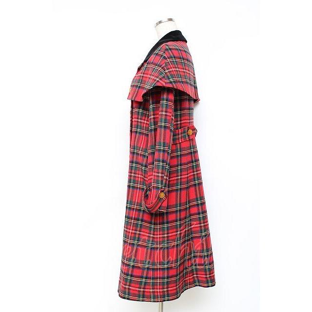 Jane Marple / タータンチェックのコート M 赤 Y-25-11-09-110-JM-CO-SZ-