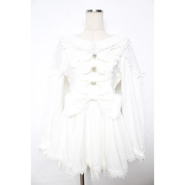 LIZ LISA / トリプルリボンフリルセットアップ 0 白 Y-25-11-22-226-LO