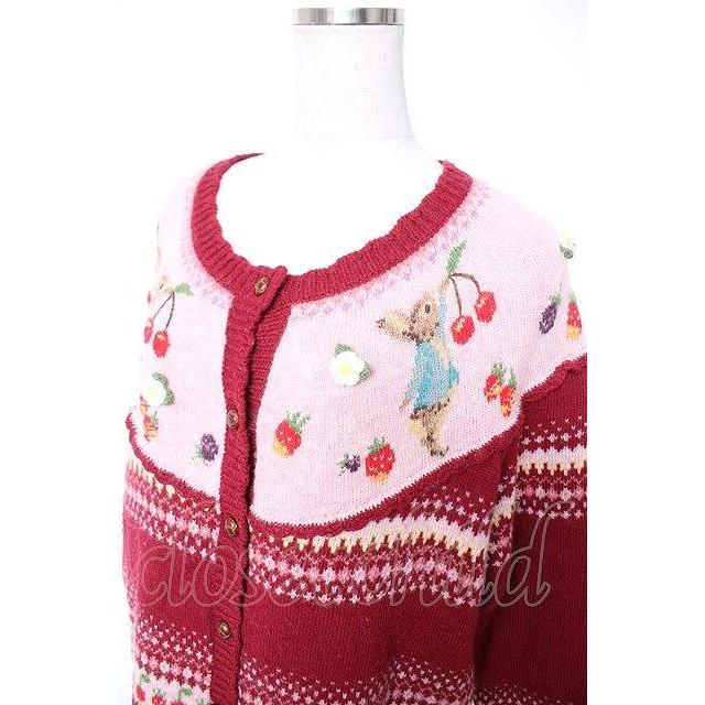 PINK HOUSE / PETER RABBIT CARDIGAN F ワイン Y-25-12-25-129-LO-TO