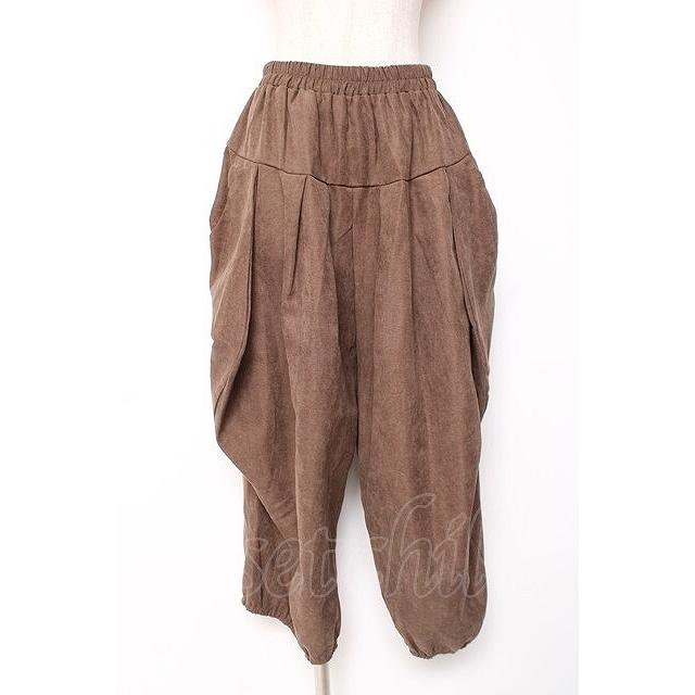 axes femme / タック変形パンツ ブラウン Y-26-01-05-113-AX-PA-SZ