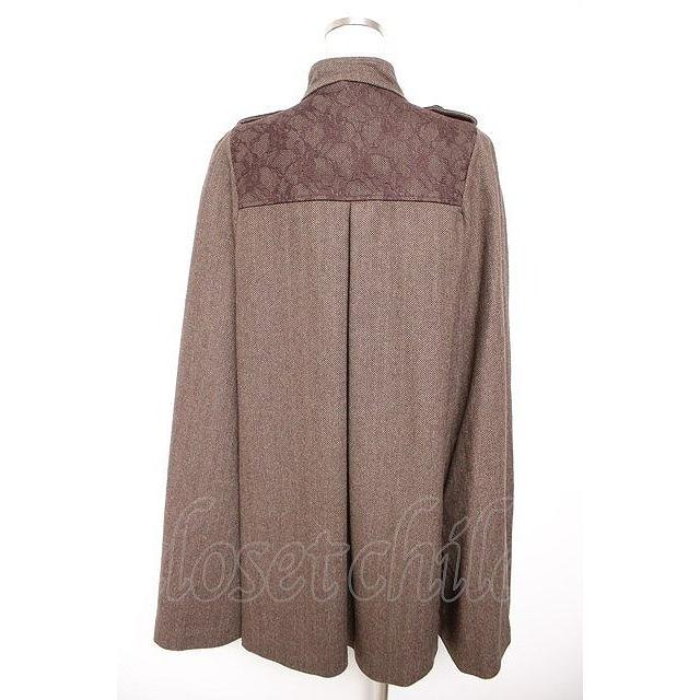 axes femme / ナポレオンマント風コート ブラウン Y-26-01-22-140-AX