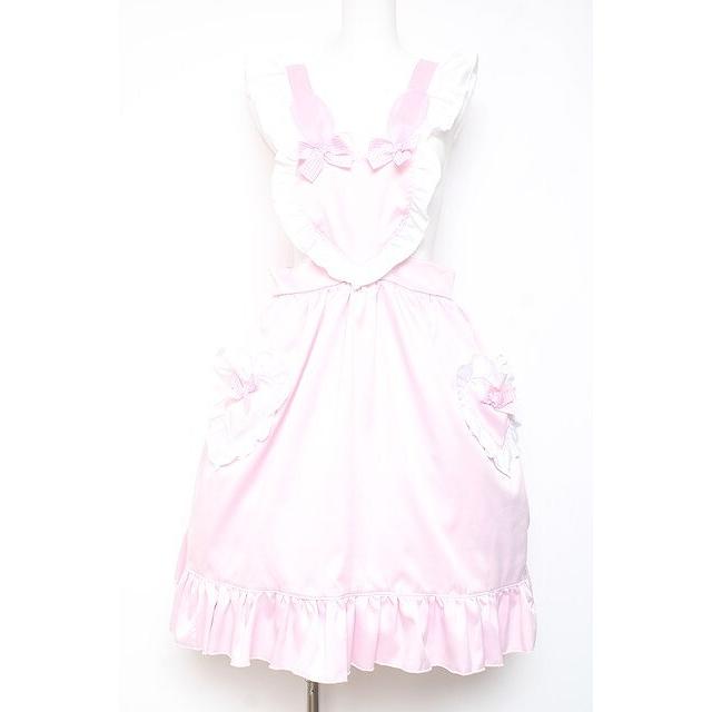 Nile Perch / ハートエプロンジャンパースカート ピンク Y-26-01-24