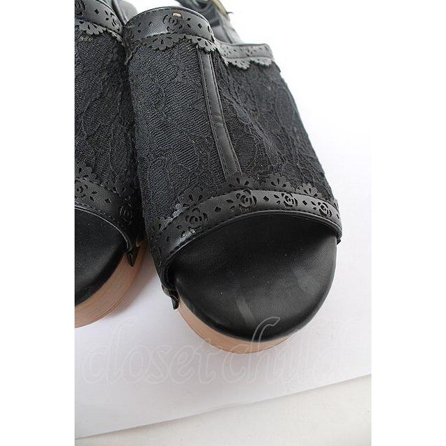 axes femme / レースサボサンダル L 黒Y-26-02-05-046-AX-SH-SZ-ZT690