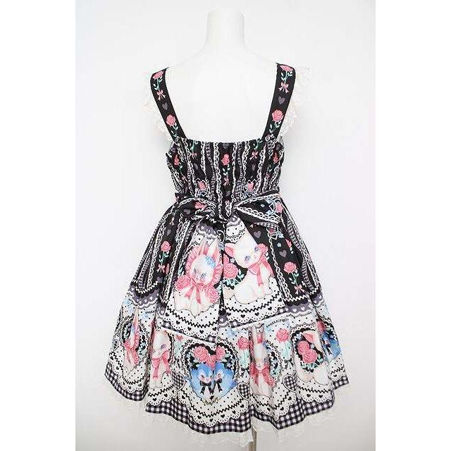 Angelic Pretty / Be My Valentineジャンパースカート 黒 Y-26-05-05