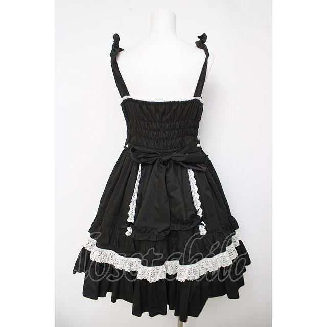 Angelic Pretty / リボンシャーリングジャンパースカート ブラック