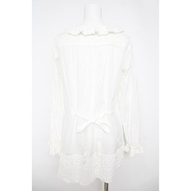 美品　PINKHOUSE ピンクハウス　ノースリーブローンチュニック PINK HOUSE / ローンフリルノースリーブチュニック 白 Y-26-05-01-098