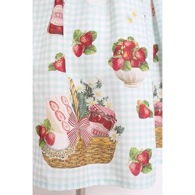 Bonpoint フルーツ柄 ノースリーブワンピース 6A クリーニング済 Melody BasKet / Strawberry picnicセーラー風ノースリーブワンピース