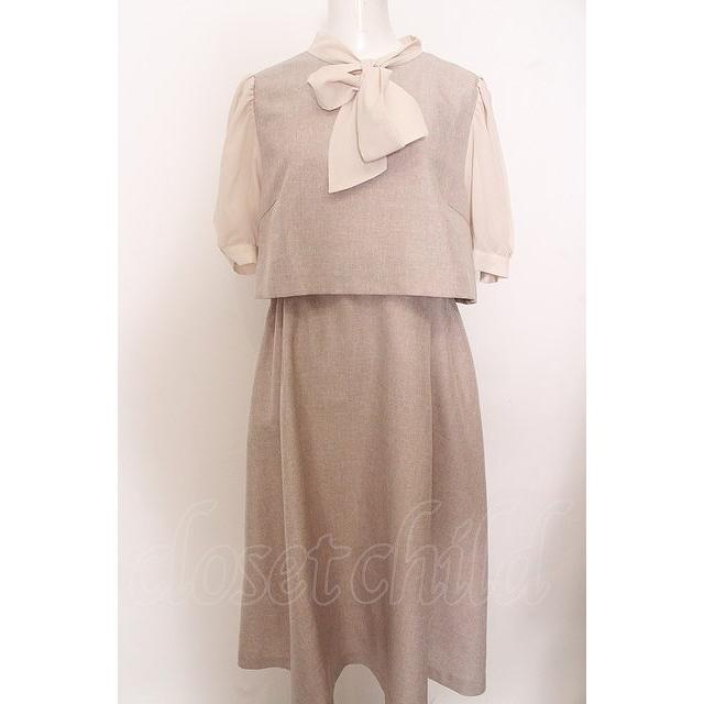 Maison de FLEUR Petite Robe / きみと約束ツイード風ワンピース M  