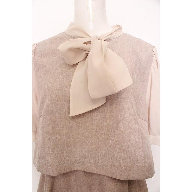 Maison de FLEUR Petite Robe / きみと約束ツイード風ワンピース M  