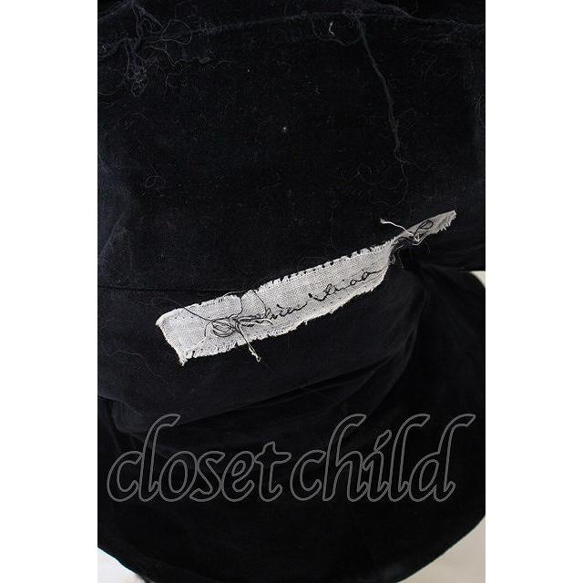 alice auaa 帽子 alice auaa / 剥離山高帽 ブラック O-23-12-25-038-AA-AC-OW-ZS