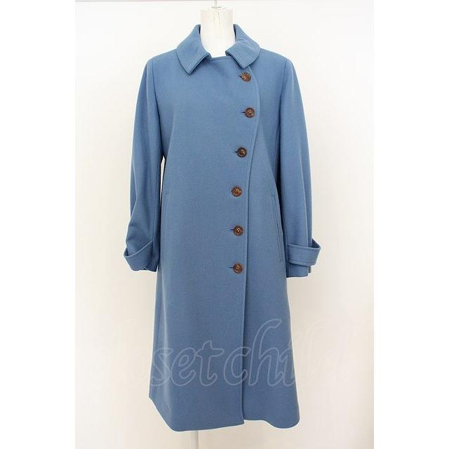 Jane Marple / ソフトメルトンのライディングコート M ブルー O-24-01