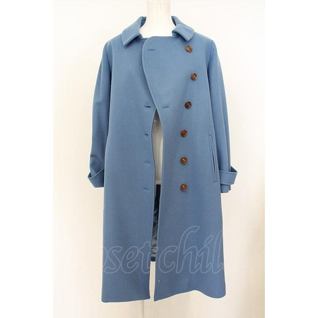 ジェーンマープル　ソフトメルトンコート Jane Marple / ソフトメルトンのライディングコート M ブルー O-24-01