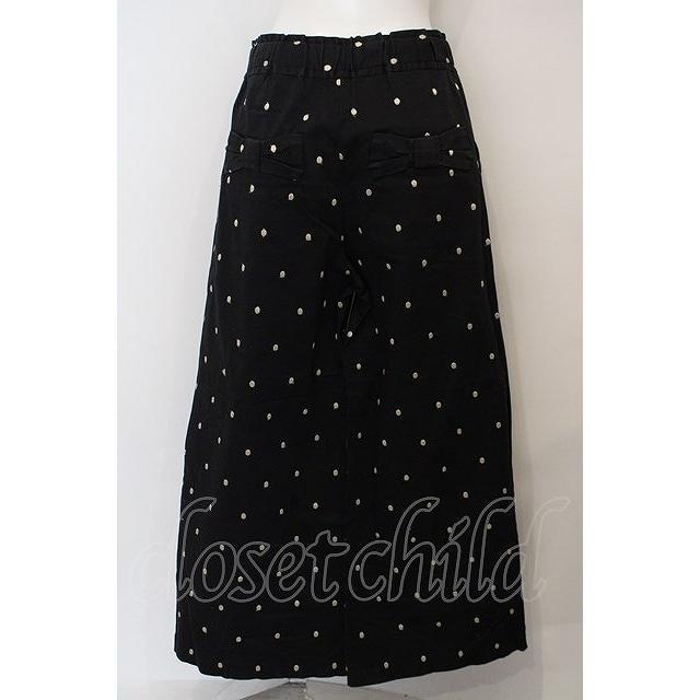 franche lippee black / ドット刺繍パンツ M ブラック O-24-02-26-071-LO-PA-IG-ZT082｜closetchild-online｜02