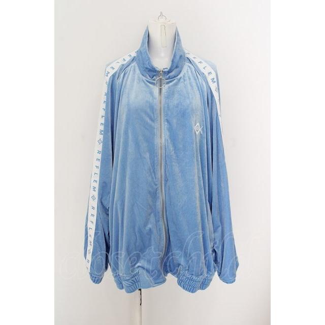 REFLEM / ロゴテープラインベロアトラックジャケット F ブルー O