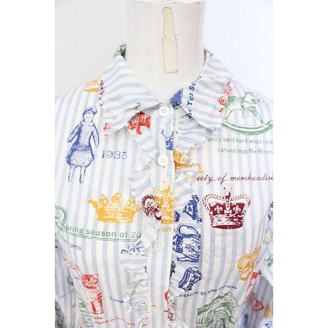 Jane Marple / Toy's Departmentシャツワンピース M サックス O-25-06