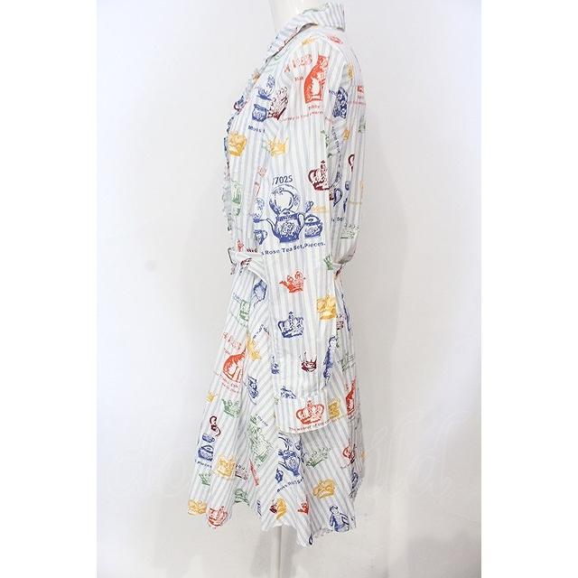 Jane Marple / Toy's Departmentシャツワンピース M サックス O-25-06