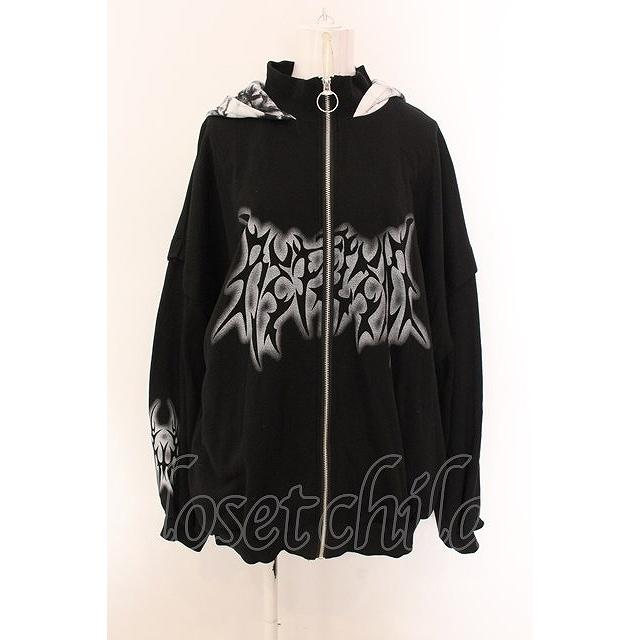 REFLEM レフレム 猫耳ZIPレイヤードパーカー パープル