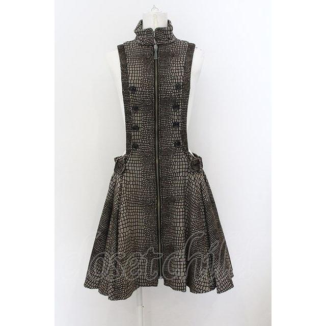 alice auaa / パイソンフロッキーハイネックコート 3 ブラウン O-25-01