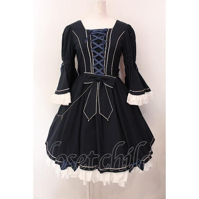 metamorphose / 乙女の祈りシスターワンピースセット ネイビー×シロ O