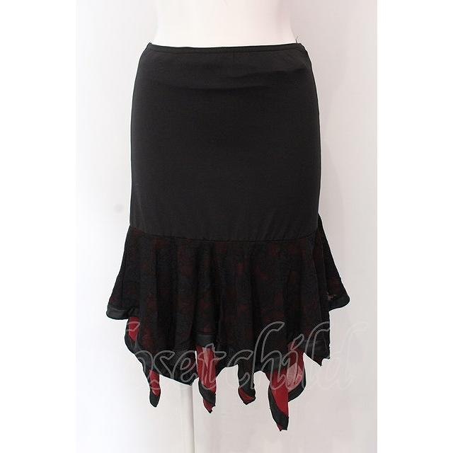 Ozz oneste / パワーネットレイヤードランダムスカート ブラック