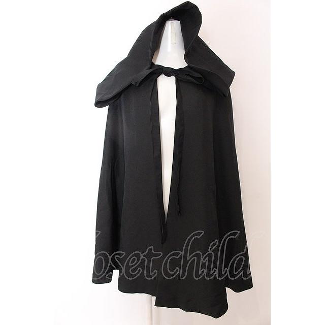 ATELIER BOZ / フード付きミニマント ブラック×ネイビー O-25-03-12