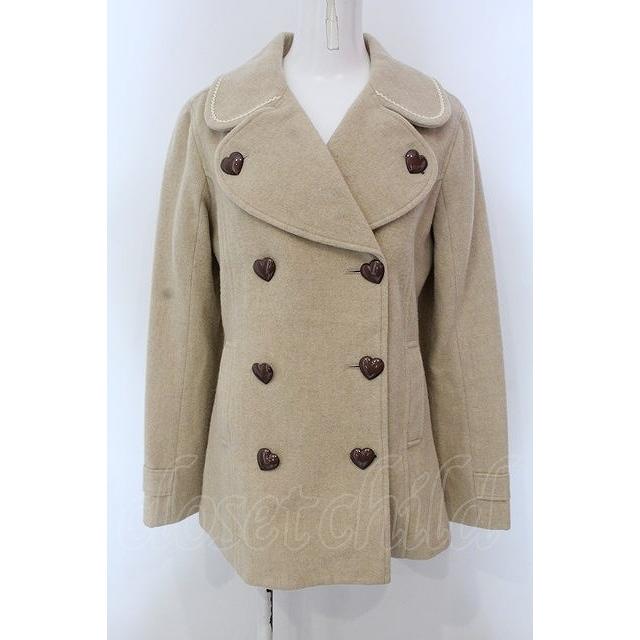 SALE】Shirley Temple / ハートボタンPコート 160cm ベージュ O-25-03