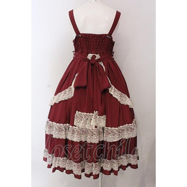 metamorphose / エリーケープ付きジャンパースカート ワイン O-25-03