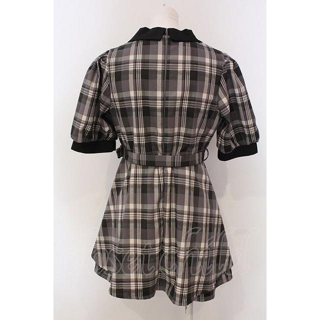 SALE】evelyn / チェックロンパース グレー系 O-25-04-21-002-LO-OP-IG