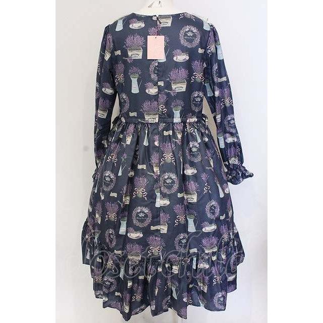 Melody BasKet / Lavender gardenワンピース M ネイビー O-25-05-28