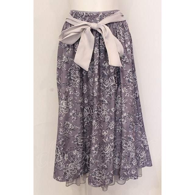 SALE】axes femme / 花柄ミディスカート M ラベンダー O-25-05-31-1089