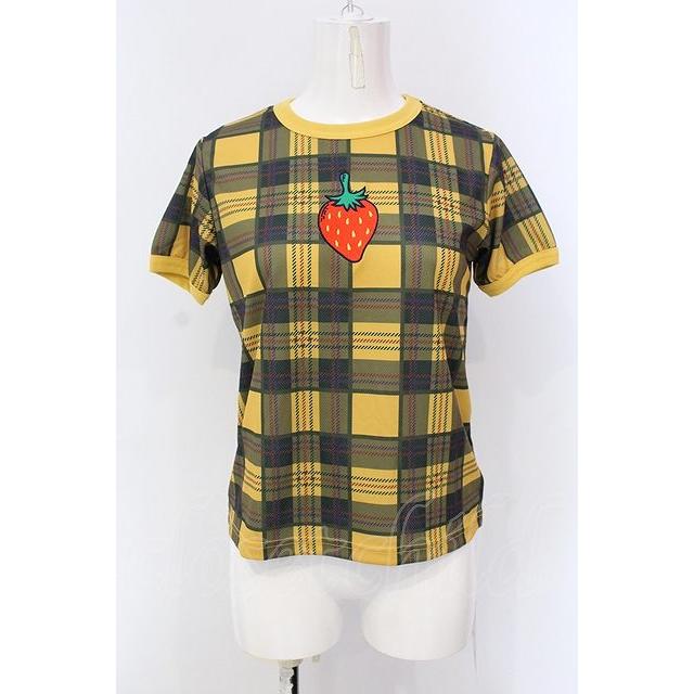 Hei / チェックミニTシャツ イエロー O-25-06-26-041-LO-TO-IG-ZT365