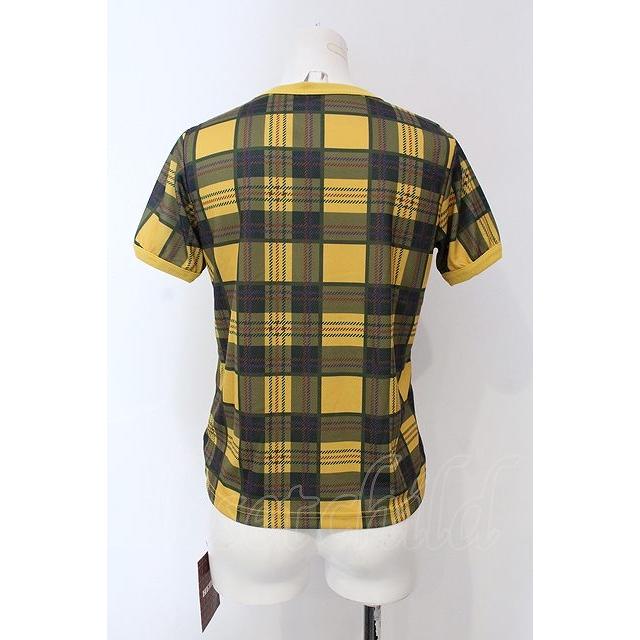 Hei / チェックミニTシャツ イエロー O-25-06-26-041-LO-TO-IG-ZT365