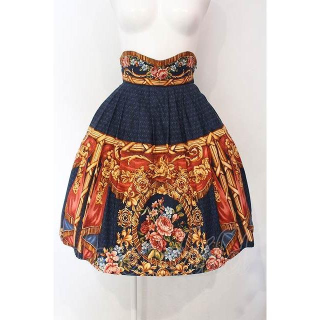 Innocent World / 宮殿の薔薇スカート M ネイビー O-25-07-12-054-IW
