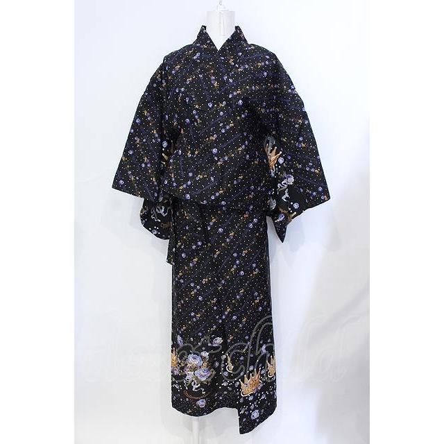 metamorphose / プリンセスクラウンブーケ浴衣セット クロ O-25-07-12