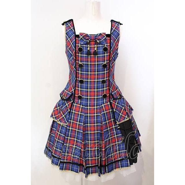Angelic Pretty / Academyタータンジャンパースカート ブルーチェック