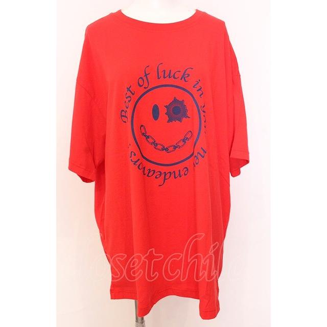 Candy Stripper / GET SHOT SMILE BIG TEE Tシャツ レッド O-25-08-08