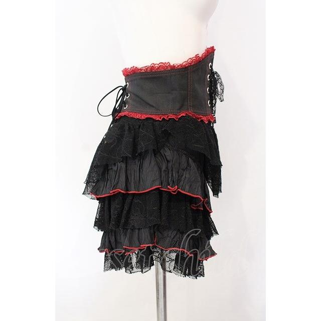 キューティーフラッシュ 蜘蛛メッシュロングスカート 白