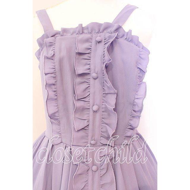axes femme kawaii フリル パーカー グレー パープル M ハーフジップフリルパーカー[品番：IGAW0004561]｜axes femme