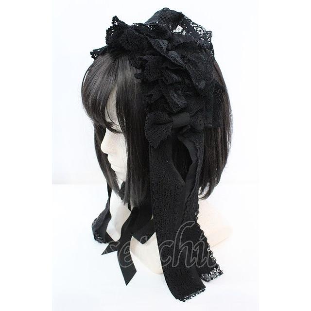 SALE】ALICE and the PIRATES / ネフィラロングヘッドドレス クロ O-25