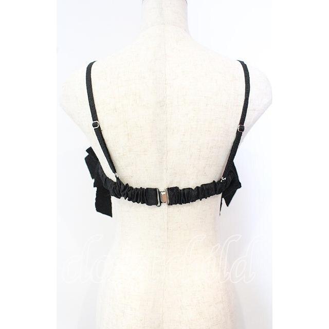 SALE】Pain / ジャガードリボンキャミソールビスチェ クロ O-25-09-29