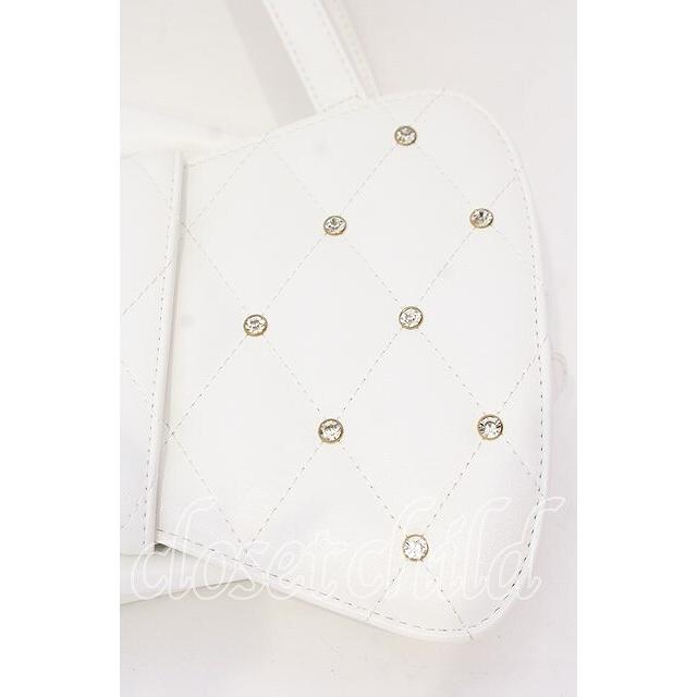 美品 キルティング宝石リボンバッグ シロ Angelic Pretty / キルティング宝石リボンバッグ シロ O-25-10-28-008