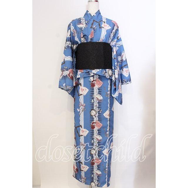 最終値下げ　アクシーズファム　ポエティック　浴衣セット　新品未開封　8/31まで axes femme POETIQUE / セパレート浴衣セット ブルー O-25-10-30-001