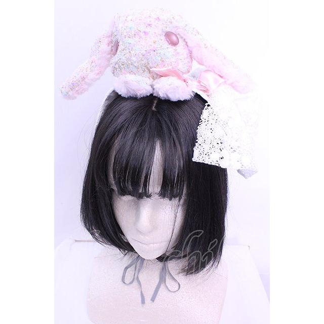 牧場仕立て / うさぎヘッドドレス ツイード O-25-12-18-1069-LO-SH-IG