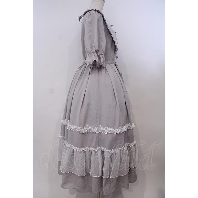 axes femme kawaii / プチリボンワンピース グレー O-26-01-31-048-AX