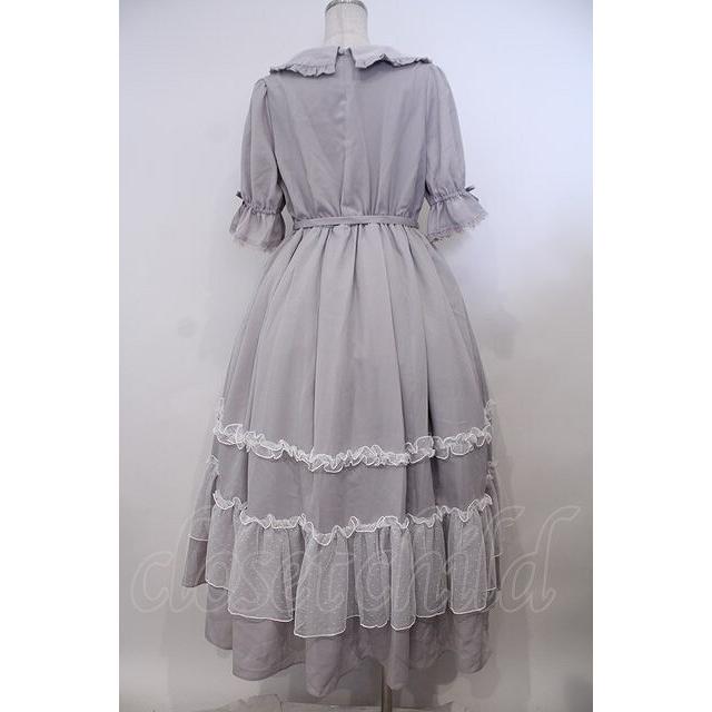 axes femme kawaii / プチリボンワンピース グレー O-26-01-31-048-AX