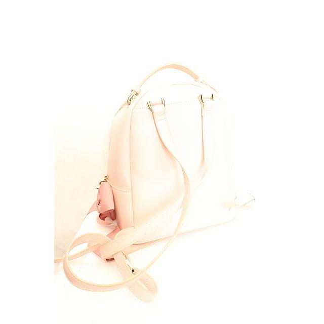 Maison de FLEUR / りぼんMリュック ピンク O-26-01-30-093-LO-BG-IG 